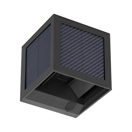 V-Tac 9W Solara vägglampa med sensor - IP65, svart, 3-i-1 CCT, solcell, PIR-sensor