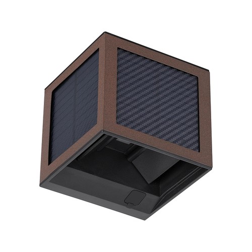 V-Tac 9W Solara vägglampa med sensor, CCT - IP65, Corten, solcell