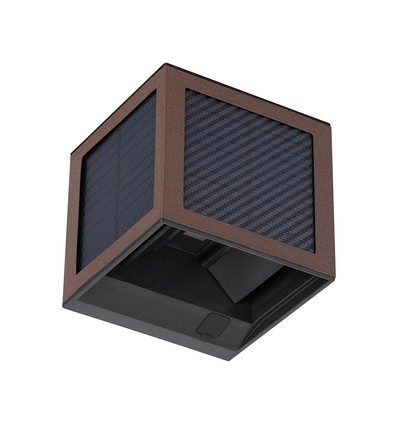 V-Tac 9W Solara vägglampa med sensor, CCT - IP65, Corten, solcell