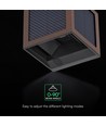 V-Tac 9W Solara vägglampa med sensor, CCT - IP65, Cortenfärgad, solcell