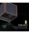 V-Tac 9W Solara vägglampa med sensor, CCT - IP65, Corten, solcell