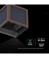 V-Tac 9W Solara vägglampa med sensor, CCT - IP65, Corten, solcell