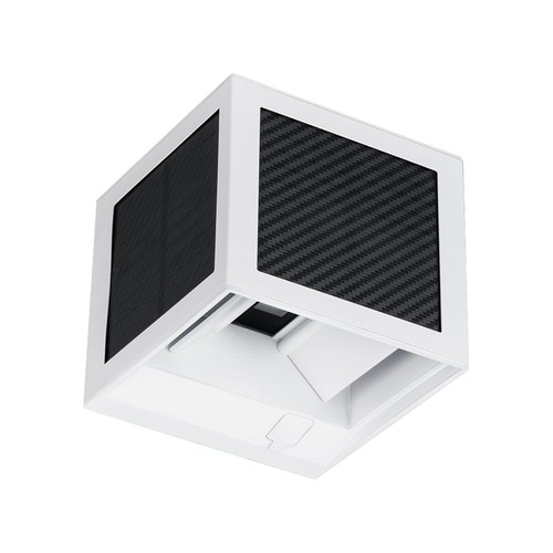 V-Tac 9W LED solcellsvägglampa med sensor - CCT, IP65, vit, PIR-sensor