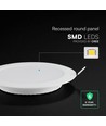 V-Tac 6W Ø10,6cm Backlit LED-panel för inbyggnad - 3-i-1 CCT, CREE-chip, 6 års garanti, rund