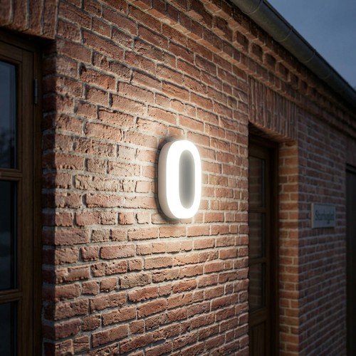 11W Oval sensor vägglampa - PIR sensor, 5000K, IP65, 825lm