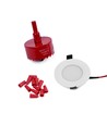 6-pack 12V downlight - 2,5W, rund, inkl. hålsåg och quick connector, för båt mm.