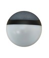 Outlet: 12W LED vägglampa - IP54 utomhus, rund, svart, inkl. ljuskälla