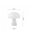 Laddningsbar LED svamp bordslampa - Vit, touch dimbar, CCT, IP54