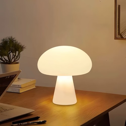 Laddningsbar LED svamp bordslampa - Vit, touch dimbar, CCT, IP54