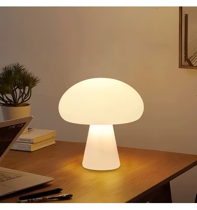Laddningsbar LED svamp bordslampa - Vit, touch dimbar, CCT, IP54
