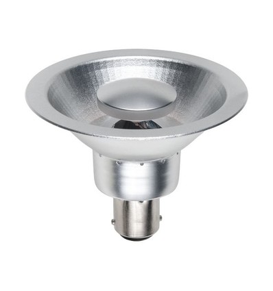 BA15d AR70 9W dimbar LED-lampa, 12V - 510lm, 35 grader, grått hölje