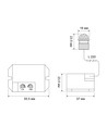 PIR rörelse- och ljussensor 800W - IP65, inbyggd sensor