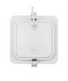 12W Dure 3 kvadratisk LED-taklampa - CCT, IP54, 14,5 x 14,5 cm, vit kant, 110 grader