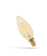 E14 5W LED-lampa - C35, filament, bärnstensfärgat glas, extra varm