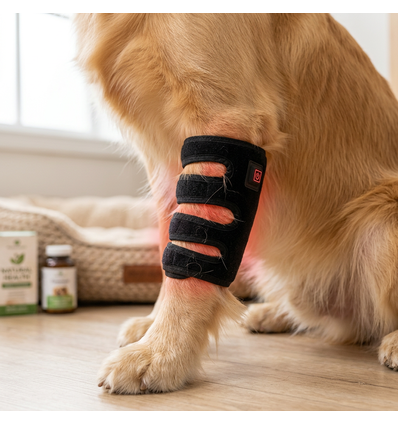 Ljusterapi-wrap för hund eller katt - Infraröd, batteri
