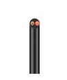 5m Kabel röd/svart, svart rund - 2x0,35mm², 12V-24V, för LED-strip