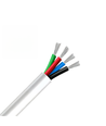 20m RGB-kabel, vit rund - 4x0,35mm², 12V-24V för LED-strip