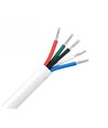 10m RGBW-kabel, vit rund - 5x0,35mm², 12-24V, för LED-strip