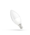 E14 8W LED-kronljuslampa - C38, frostat glas