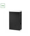 Lumina Dublo solcellsvägglampa, 3000K - 1800mAh, 16x10cm, svart kant, inkl. ljuskälla