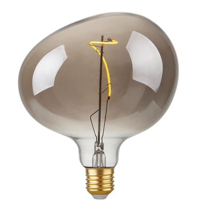 E27 4W LED Filament Flex Snoopy G150 - 130lm, 2200K, dimbar, rökfärgat glas