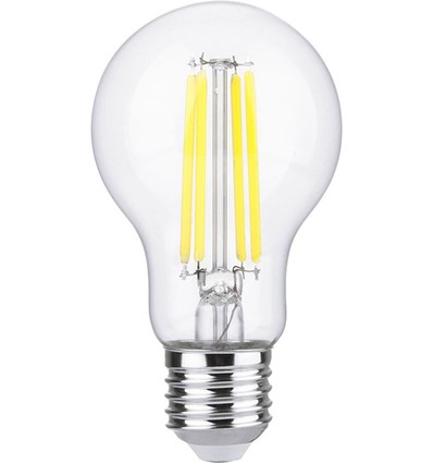 E27 3,8W dimbar LED-filamentlampa - A60, 806lm, Klass A, klart glas, 2700K