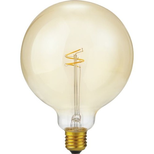 E27 4,2W Slim Flex Filament G125 - 470lm, dimbar, 2200K, guldglas