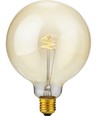 E27 4,2W Slim Flex Filament G125 - 470lm, dimbar, 2200K, guldglas