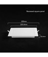 18W kvadratisk LED-panel för inbyggnad - CCT, Backlit, CREE-chip, 6 års garanti