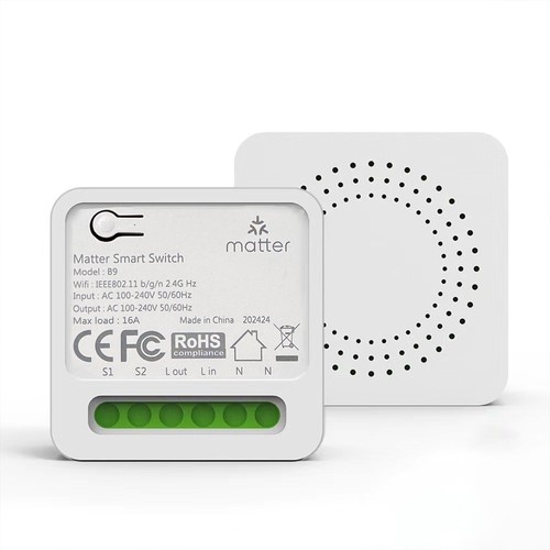 Matter Wifi inbyggnadsrelä - 16A, 3680W