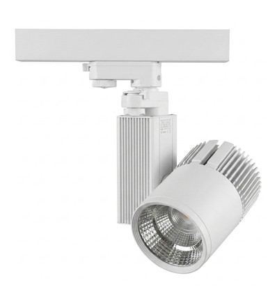 Outlet: 25W LED skenspotlight - 3-fas, 4000K, RA90, vit