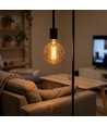 5W E27 LED globelampa - 2200K, Ø95mm, extra varmvit, filament