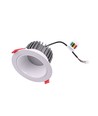 13W Ø11,4cm infälld spotlight RGB+CCT RA93 - 24V DC, Hål: Ø9,5 cm, Mått: Ø11,4 cm, Vit kant