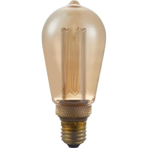 E27 3,5W dimbar LED-lampa - ST64, Vintage Rustika, 1800K, guldglas, 100lm