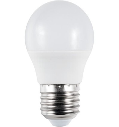 E27 5W LED klotlampa - G45, 450lm, opalt glas, 3000K
