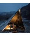 Laddningsbar camping LED-lanterna med ljusslinga - Vit, IP64 utomhus