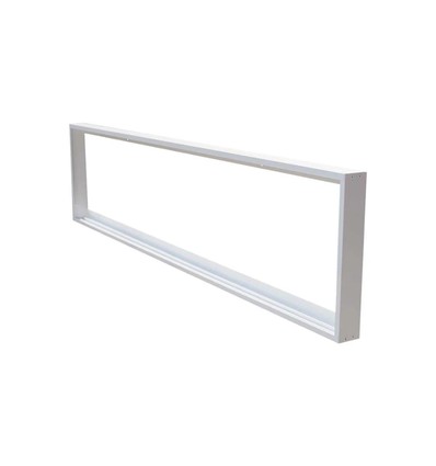 Ram till 120x30 LED panel - Snabb skruvlös kit, vit kant