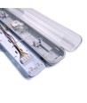 IP65 T8 LED armatur - Till 2x 120cm LED rör, IP65 vattentät, Trådbunden