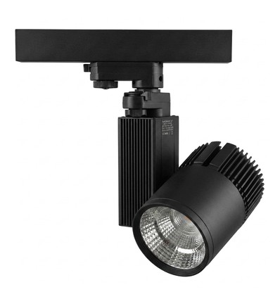 Outlet: 35W LED skenspotlight - 3-fas, 3000K, RA90, svart