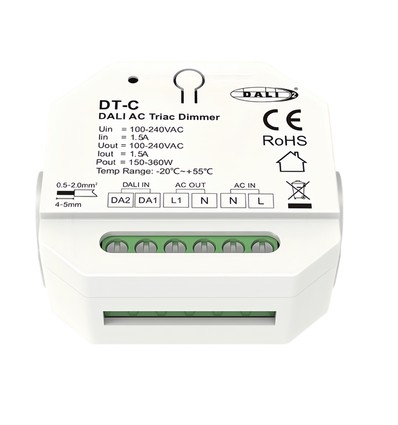 LEDlife DALI infälld dimmer - DALI, push-dim, 200W LED-dimmer, för inbyggnad