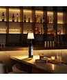 Laddningsbar RGB LED flasklampa - Vit, inkl. fjärrkontroll, IP54 utomhus