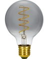 E27 4W dimbar LED filamentlampa - G80, Flex Globe, 2200K, rökfärgat glas