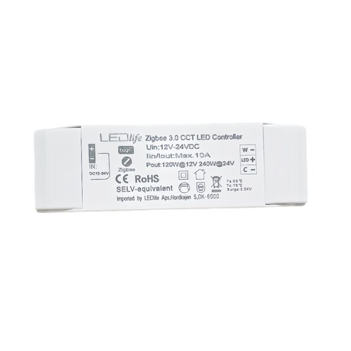 Zigbee CCT-controller - Hue-kompatibel, 12V (120W), 24V (240W)