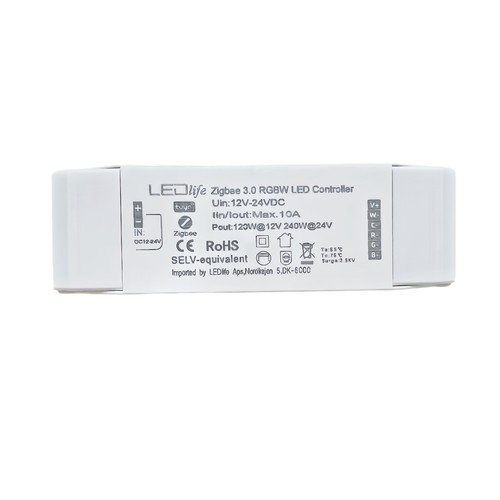 Zigbee RGBW-controller - Hue-kompatibel, 12V (120W), 24V (240W)