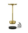Laddningsbar LED-bordslampa med trådlös laddning - Guld, touch-dimbar, CCT, IP54