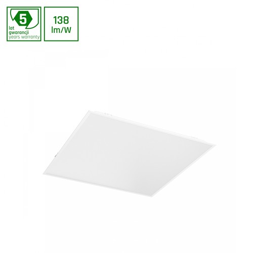 60x60 ALGINE LED-panel, 40W - Bakbelyst, IP44, 4000K, DALI, vit ram