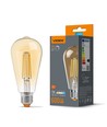 E27 6W dimbar LED-filamentlampa - ST64, extra varmvit, bronsfärgat glas