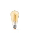 E27 6W dimbar LED-filamentlampa - ST64, extra varmvit, bronsfärgat glas