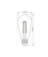 E27 6W dimbar LED-filamentlampa - ST64, extra varmvit, bronsfärgat glas