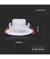 10-pack 7W Ø8,8cm LED downlight - Hål: Ø6,8 cm, CCT - 3 färgtemperaturer